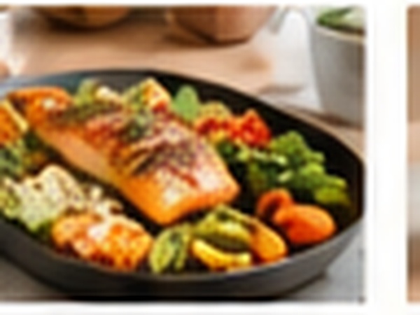 Cooking a balanced salmon and vegetable dinner