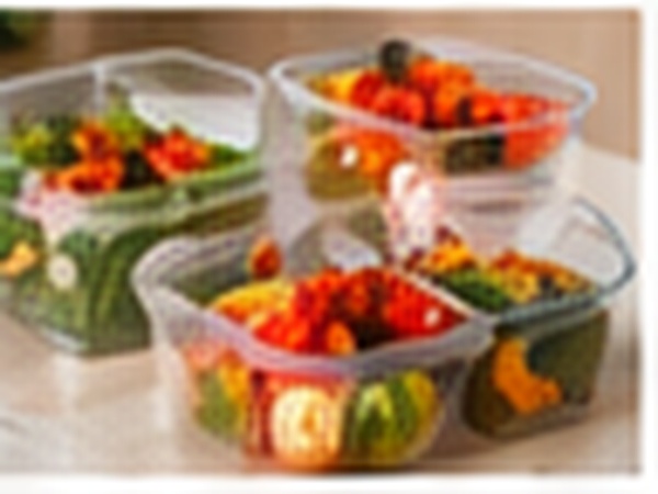 Preparing vegetables and grains for dinner